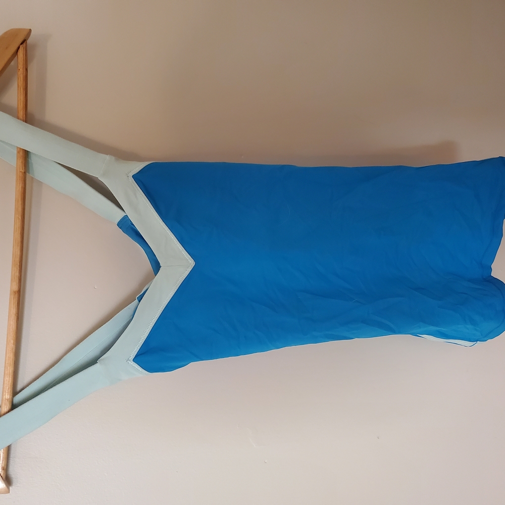 Blue and Light Green Tote Bag